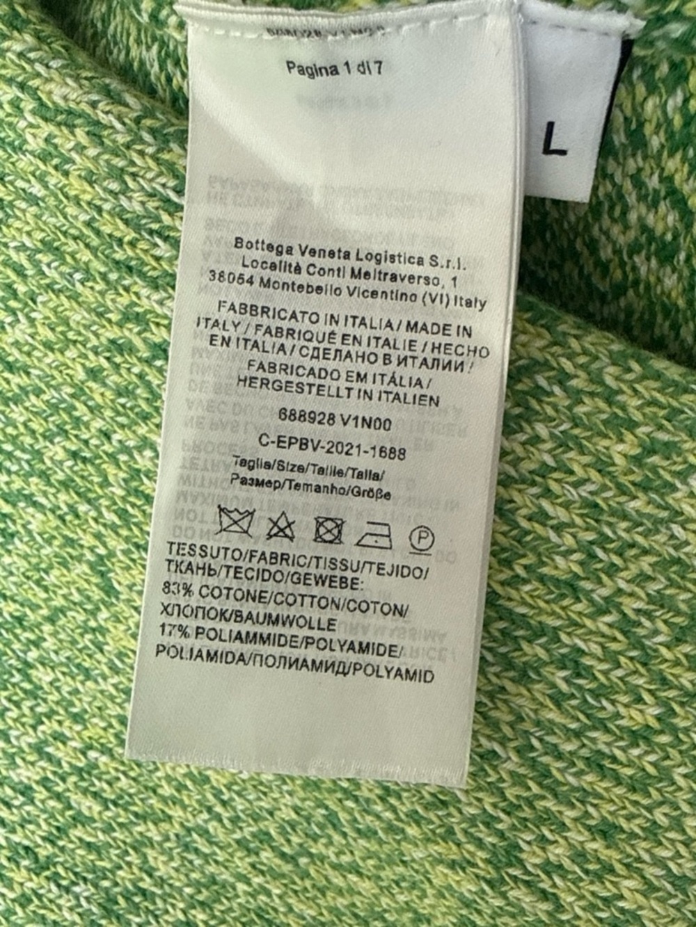 Bottega Veneta Green Tweed Mini Skirt with Braided Hem - Picture 5 of 8